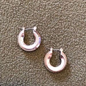 Small silver hoop earrings
